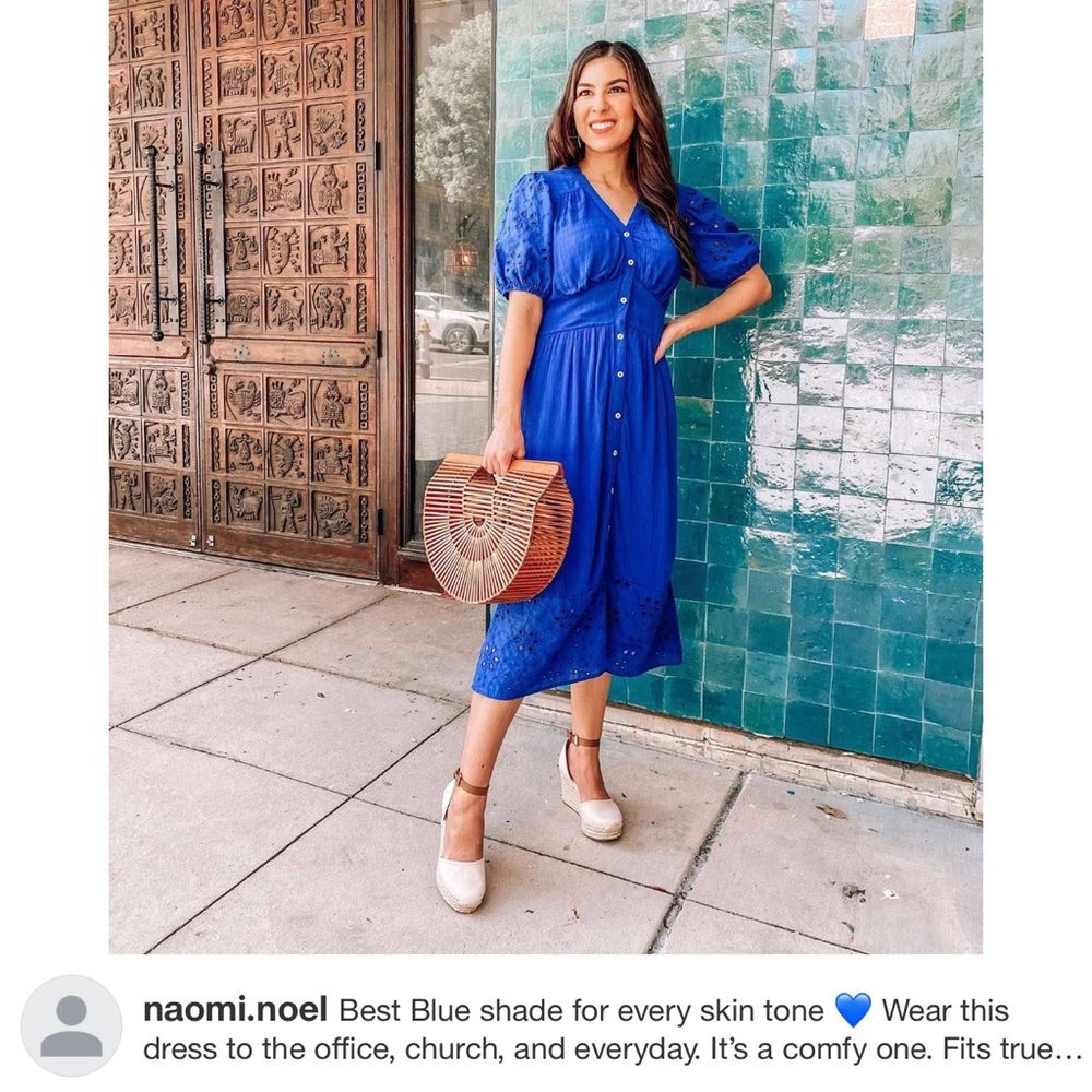 NWOT Blue Maxi Dress L